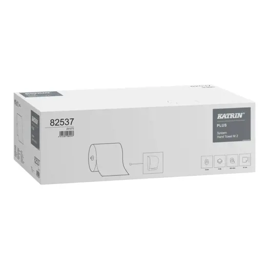 82537 Katrin Plus System Käsipyyherulla M 2-kerroksinen, 6 rullaa - Image 2