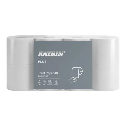 96039 Katrin Plus Wc-paperi EasyFlush 400 arkkia, valkoinen 40 rll